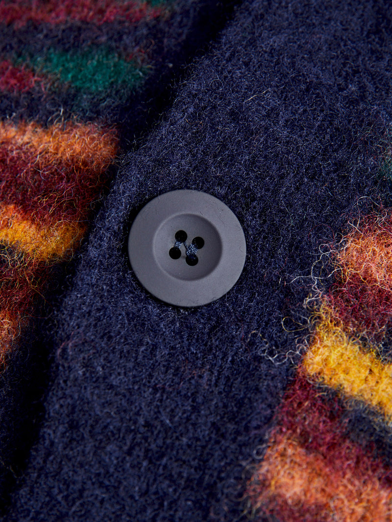 "Out Of This World" Wool Knit Cardigan in Navy