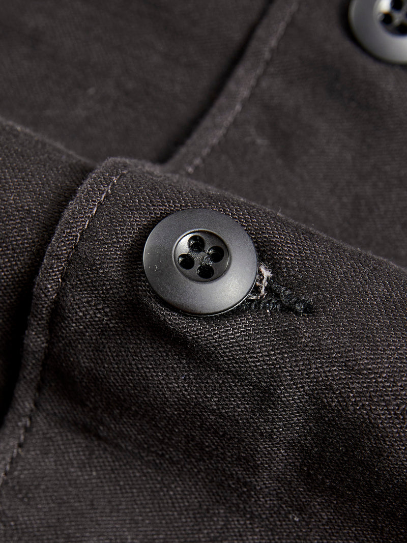 US Army Fatigue Shirt in Black Stone