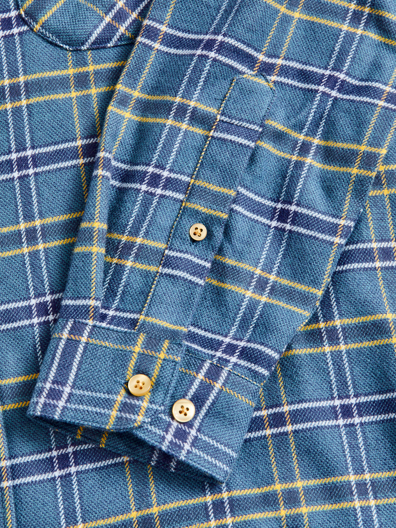 Blue Water Button-Up Shirt in Cerulean