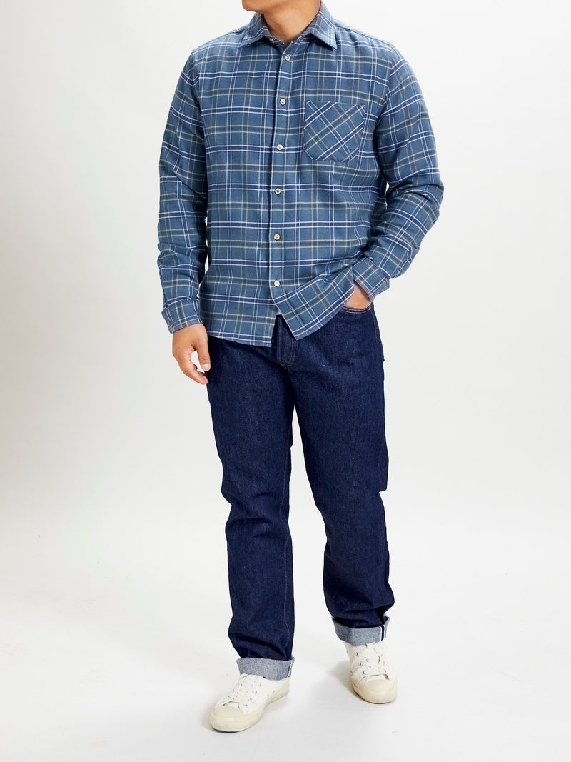 Blue Water Button-Up Shirt in Cerulean