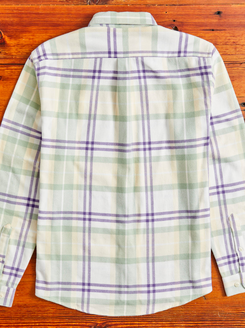 Lavanda Plaid Button-Up Shirt in Seamoss