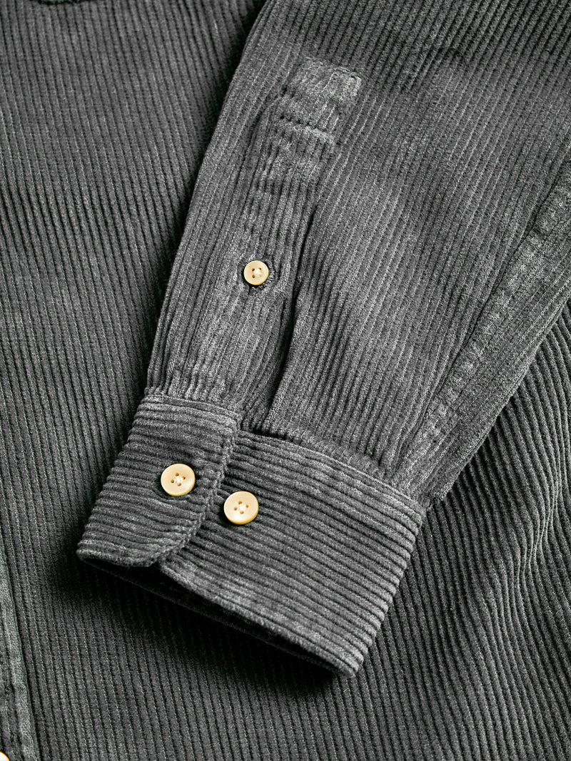 Lobo Button-Up Shirt in Anthracite