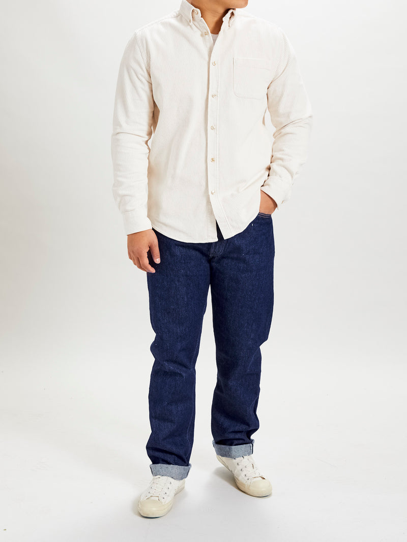 Lobo Button-Up Shirt in Ecru