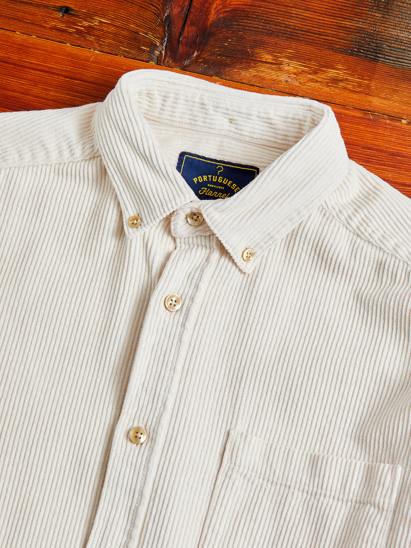 Lobo Button-Up Shirt in Ecru