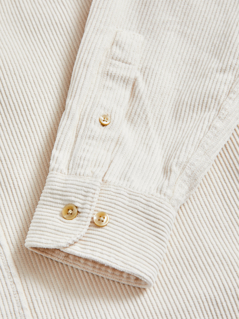 Lobo Button-Up Shirt in Ecru