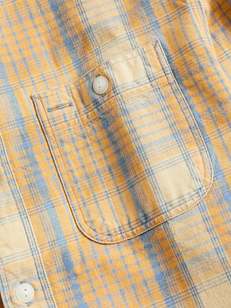 Farrell Plaid Workshirt in Yellow Multi