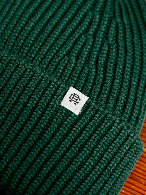 Merino Wool Watch Cap Beanie in British Racing Green