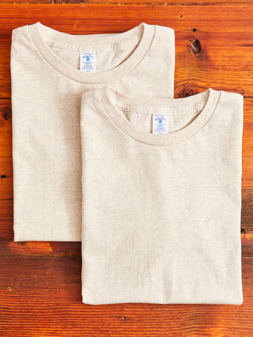 2-Pack Short Sleeve Crew Tee in Oatmeal