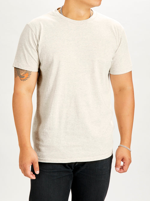 2-Pack Short Sleeve Crew Tee in Oatmeal