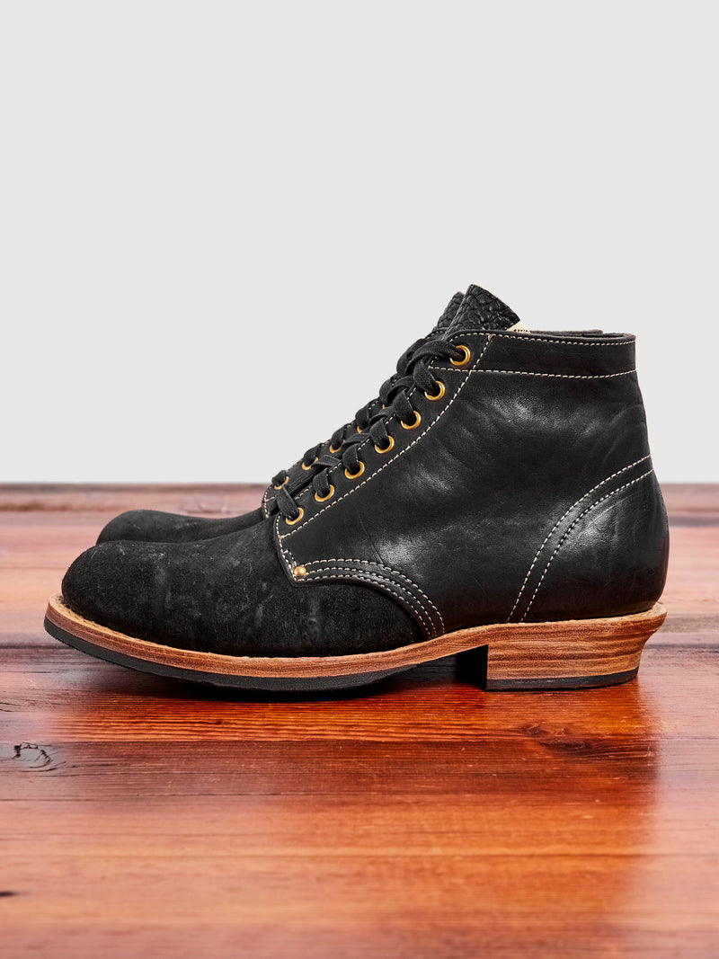Horsehide Brigadier Boots-Folk in Black