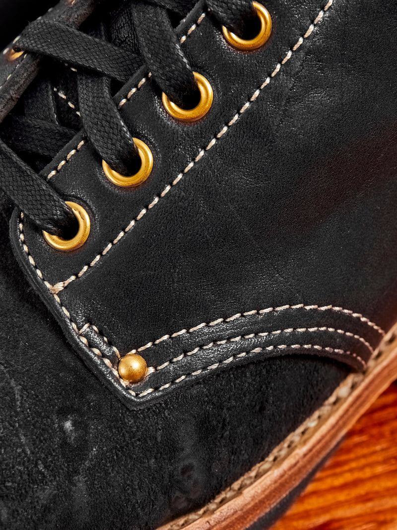 Horsehide Brigadier Boots-Folk in Black
