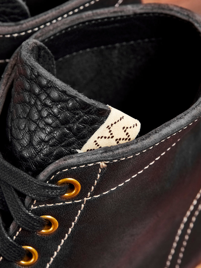 Horsehide Brigadier Boots-Folk in Black