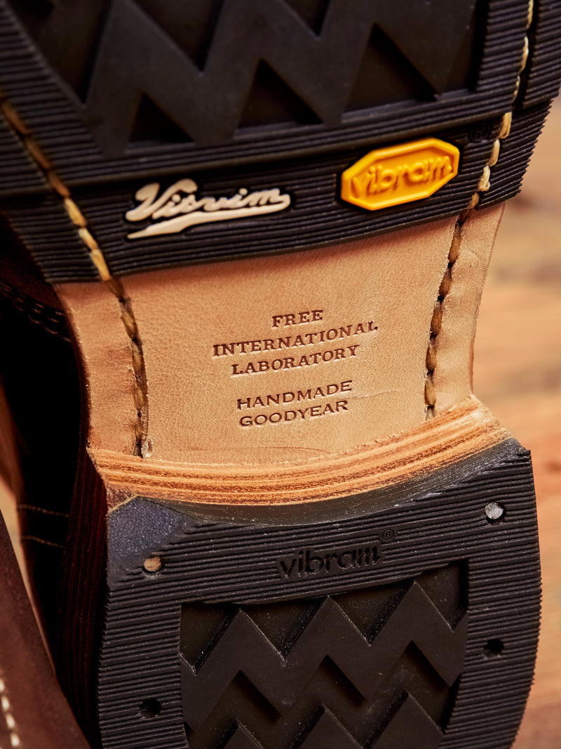 Horsehide Brigadier Boots-Folk in Dark Brown