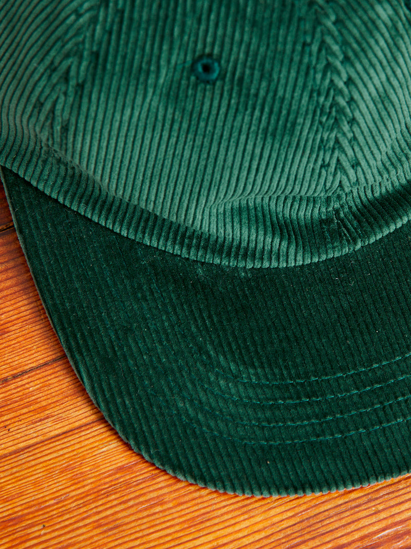 6-Panel Corduroy Cap in Green