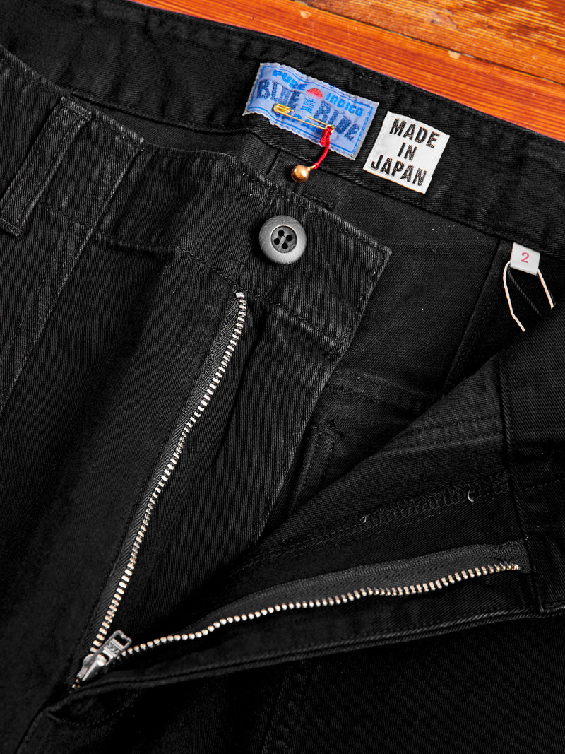 Tencel Twill Fatigue Pants in Black