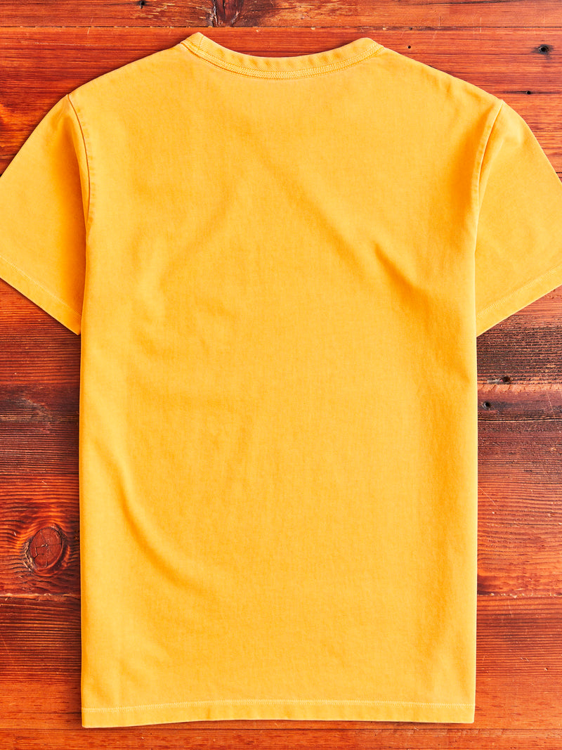 Vintage Knit Graphic T-Shirt in Yellow Buck