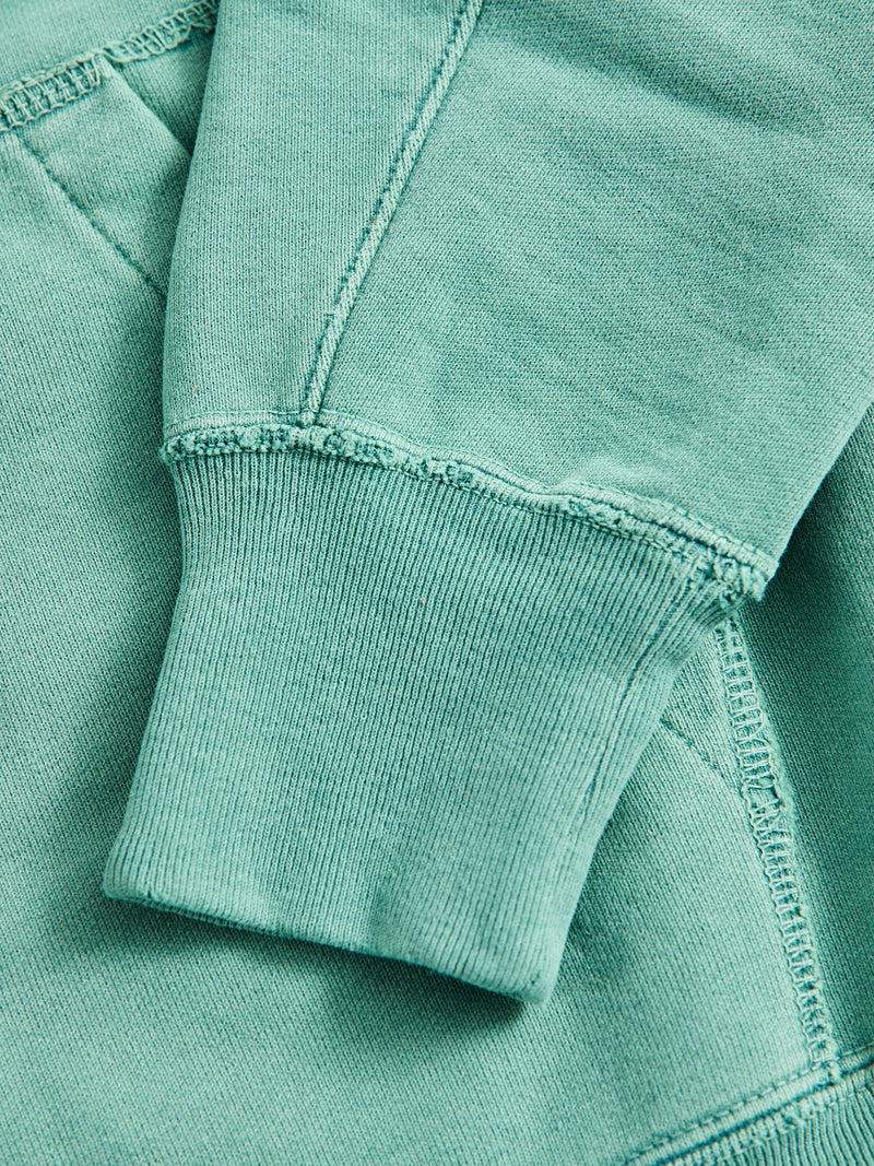 Special Finish Zip Hoodie in Green