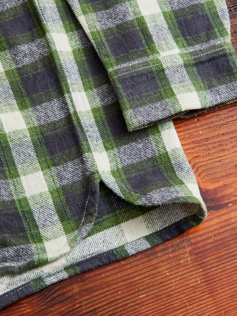 Crosscut Flannel in Emerald Shaggy Check