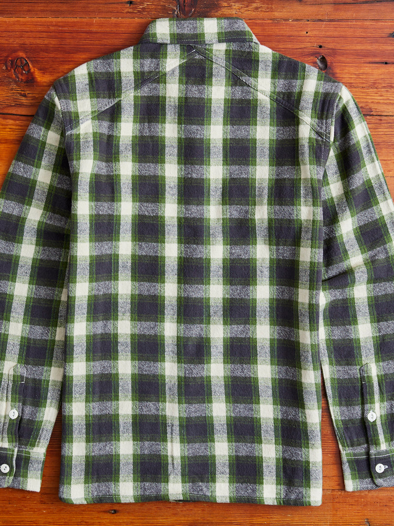 Crosscut Flannel in Emerald Shaggy Check