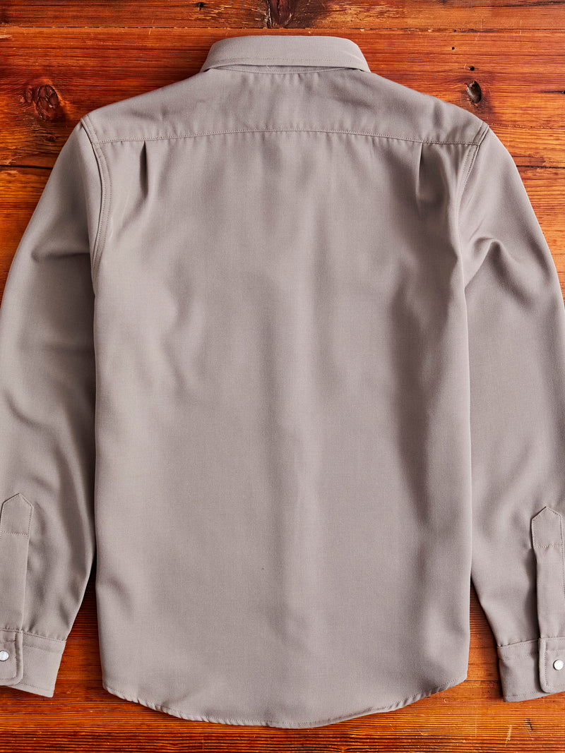 Drover Overshirt in Smoke Gabardine