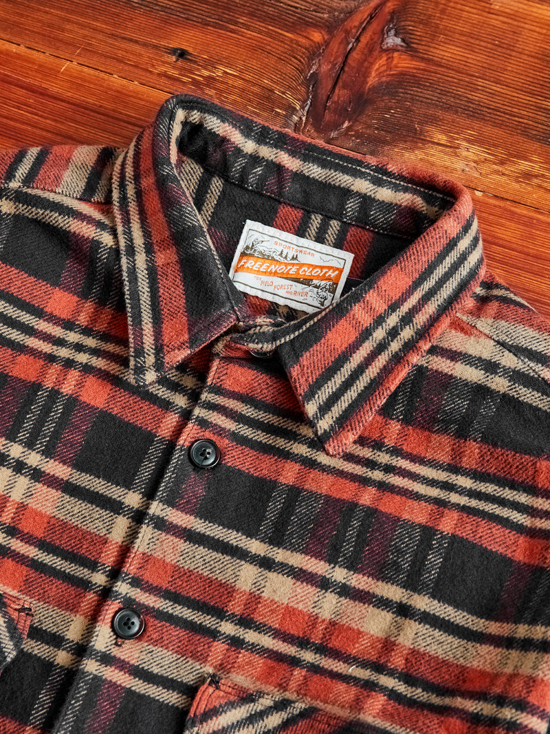 Benson Flannel Work Shirt in Picante