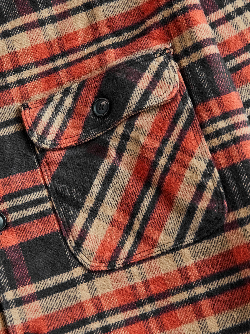 Benson Flannel Work Shirt in Picante