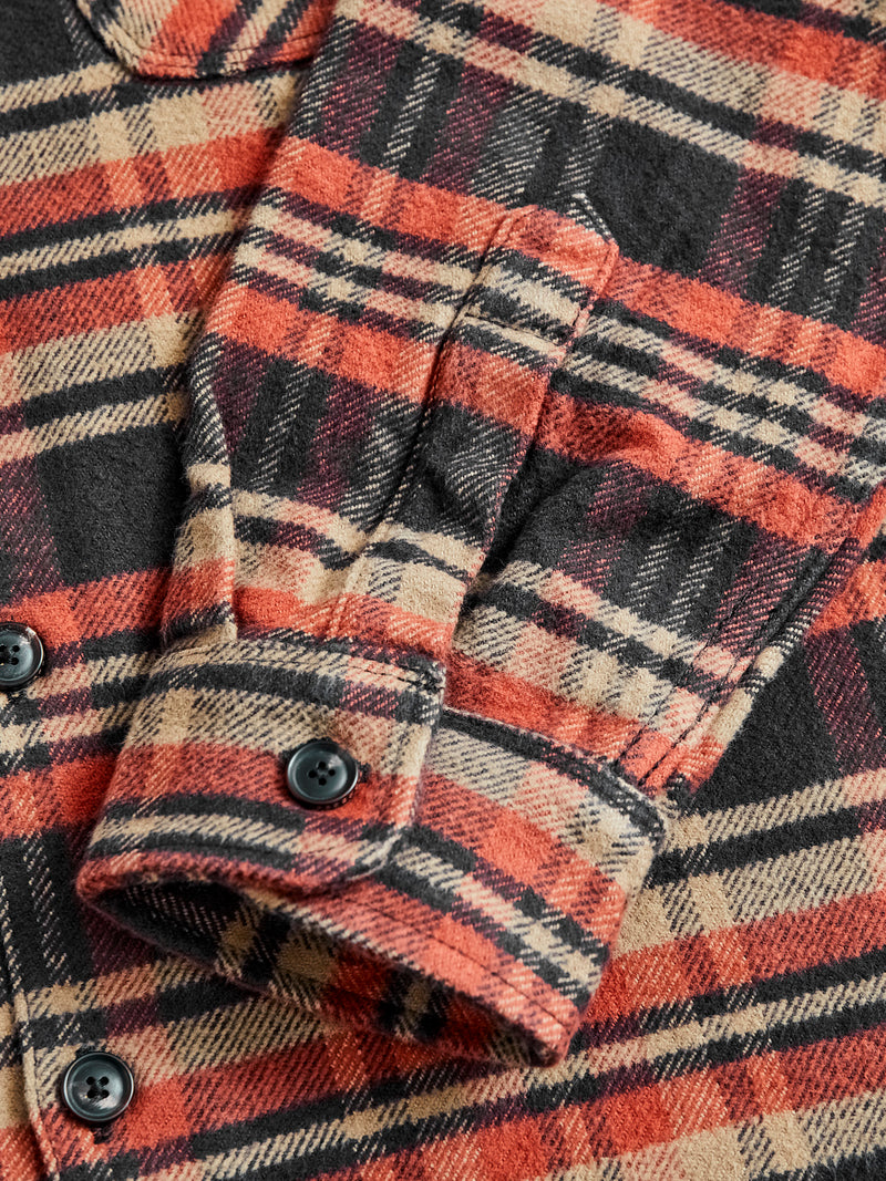 Benson Flannel Work Shirt in Picante