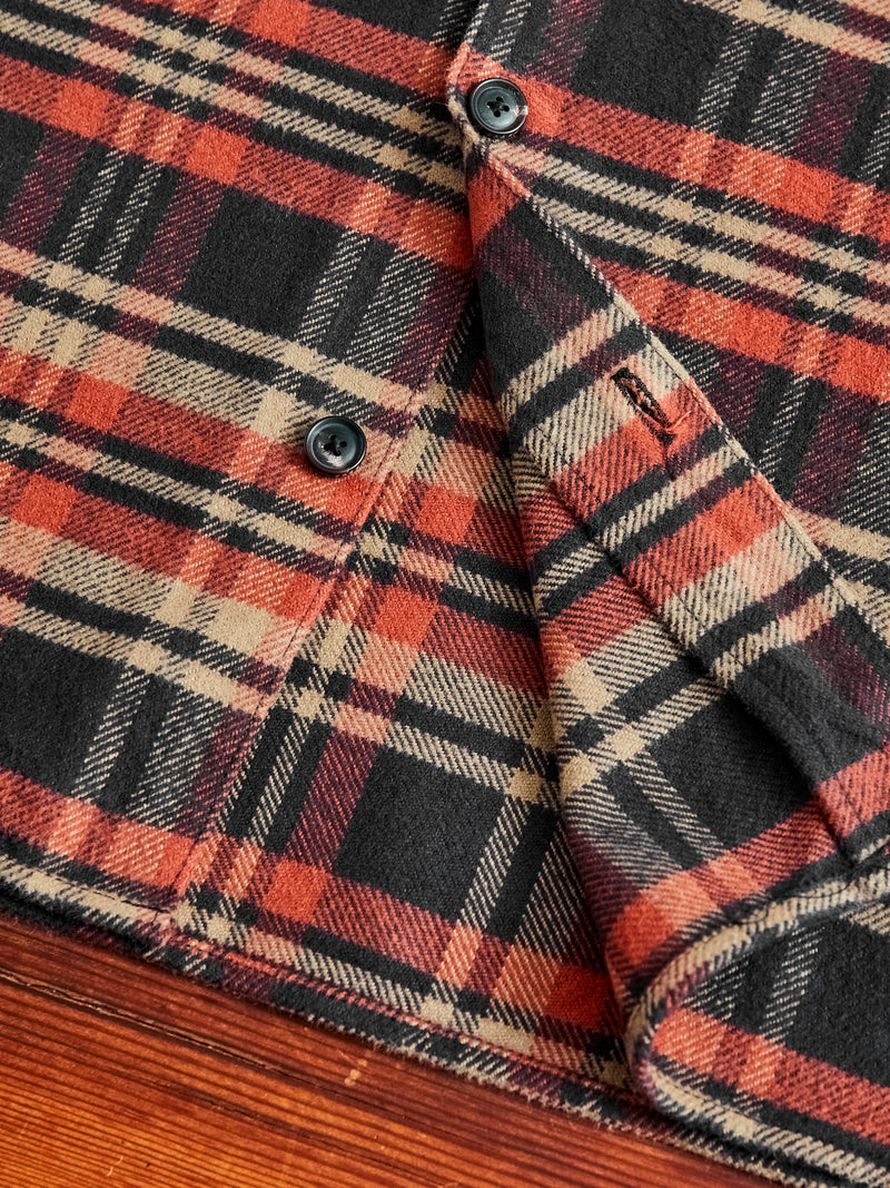 Benson Flannel Work Shirt in Picante