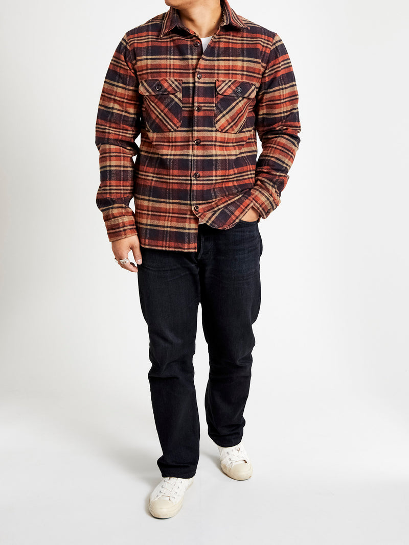 Benson Flannel Work Shirt in Picante