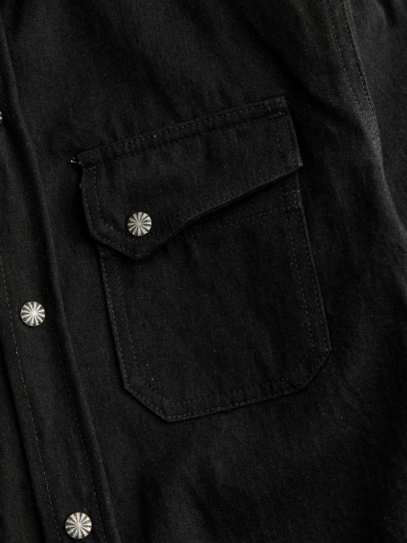 Crosscut Western in Black Denim
