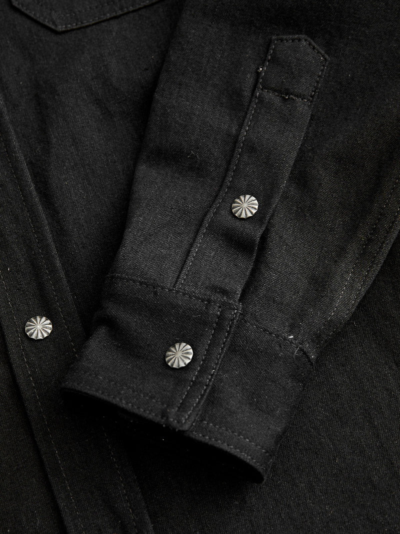 Crosscut Western in Black Denim