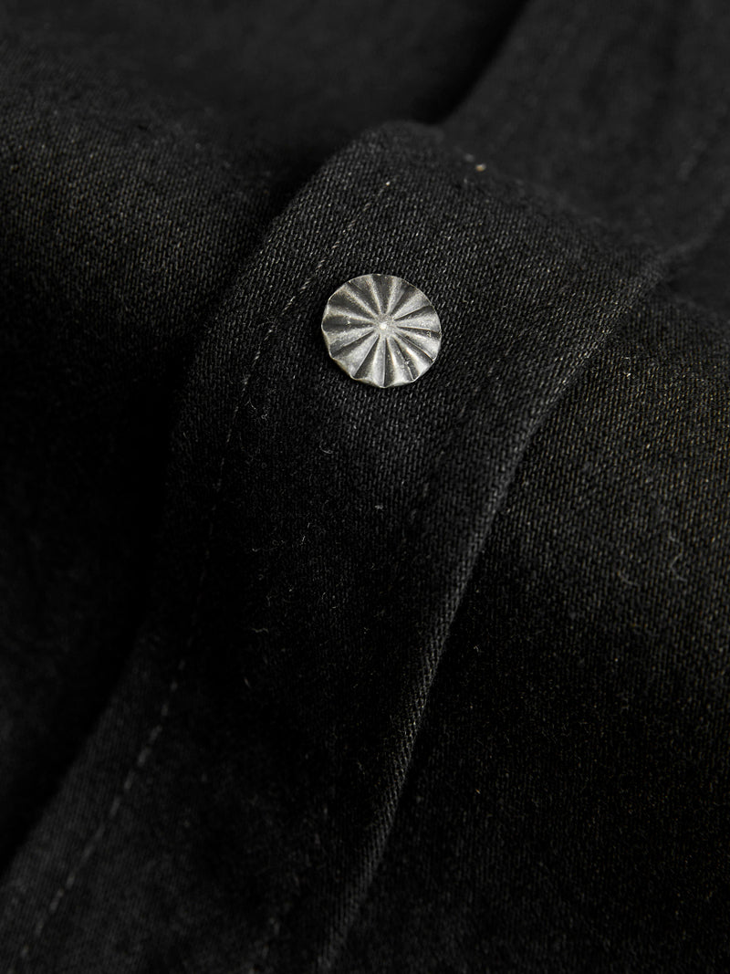 Crosscut Western in Black Denim