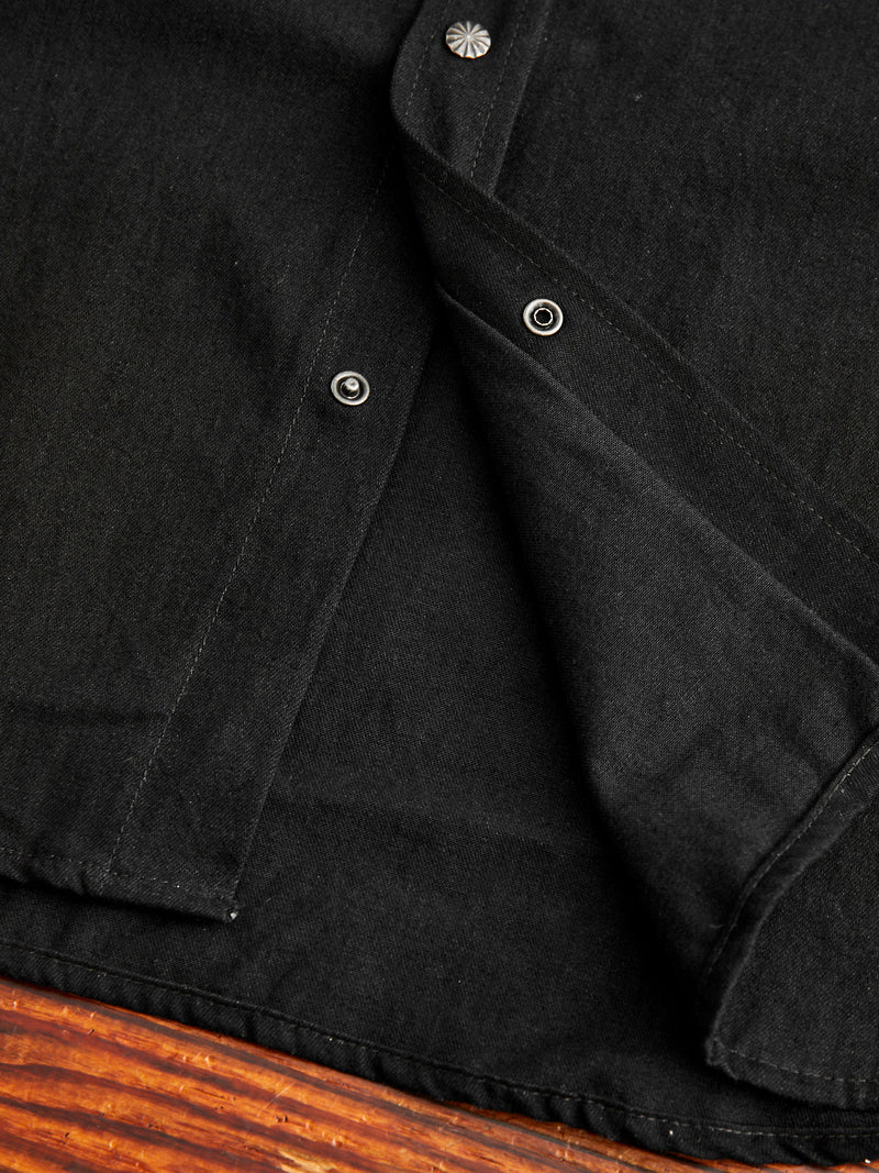 Crosscut Western in Black Denim