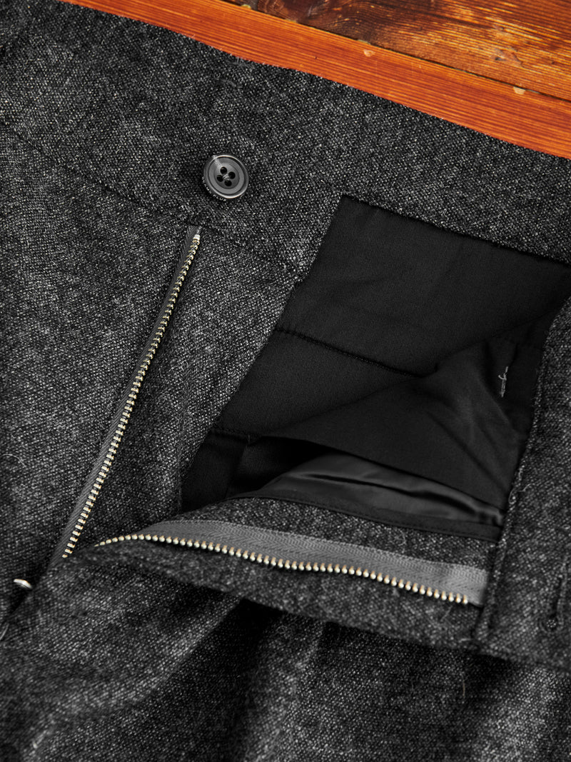 1-Pleat Wool Cashmere Trouser in Grey