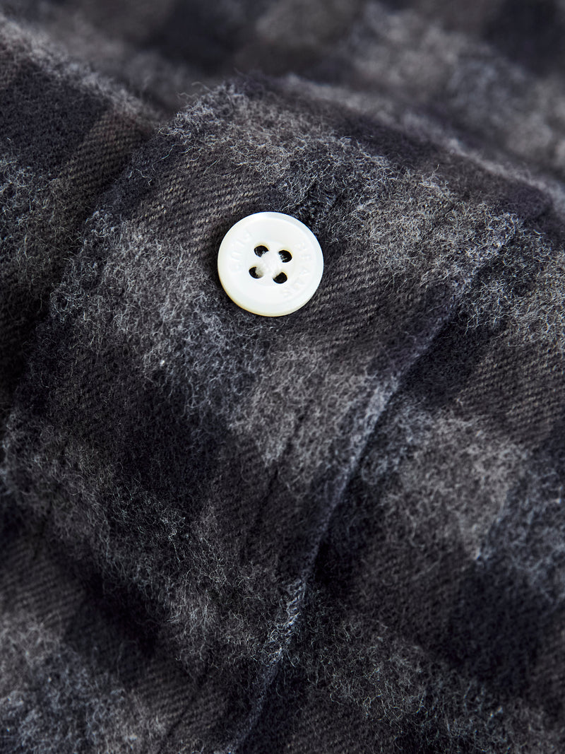 Gingham Check Button-Down Shirt in Grey