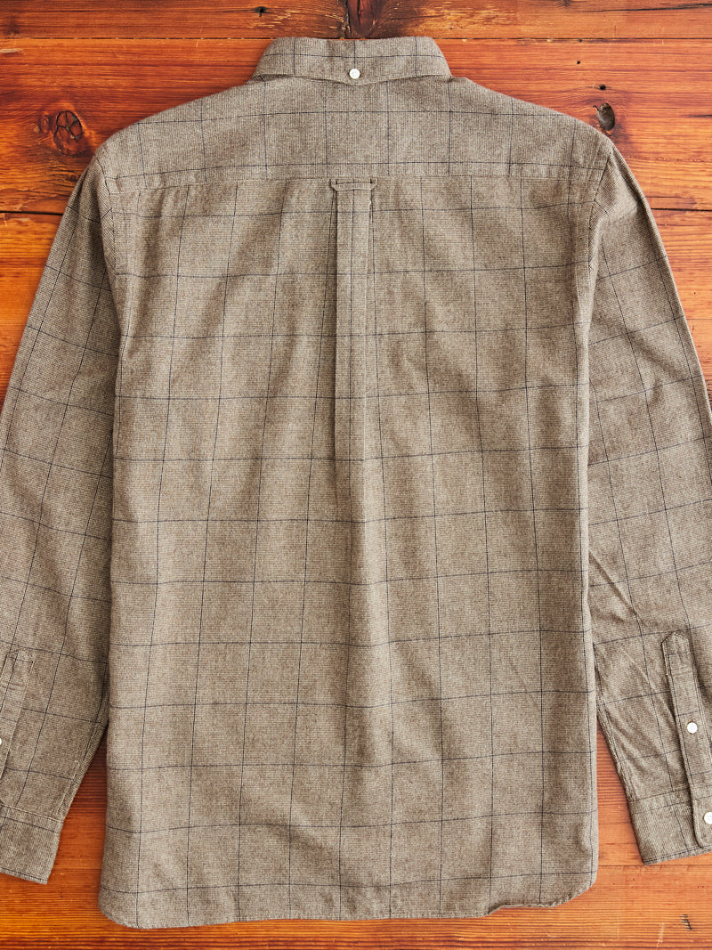 Shaggy Check Button-Down Shirt in Brown