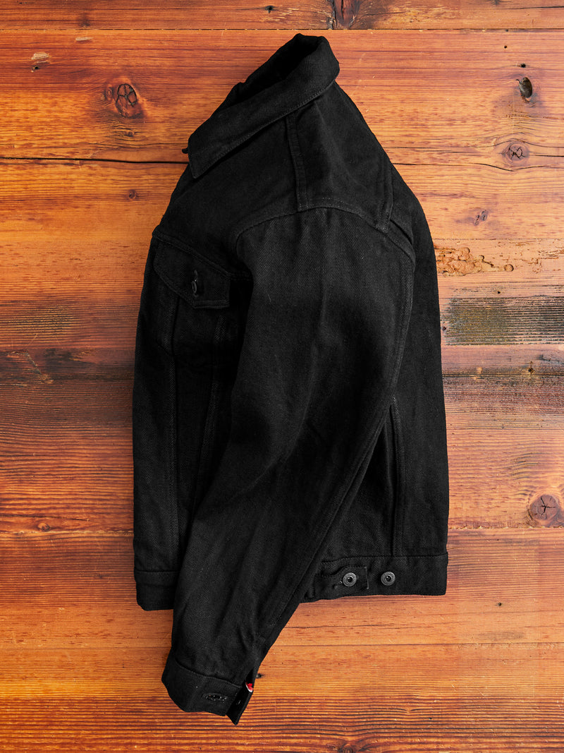 02527PRZ-BK "Secret Denim" 20oz Black Selvedge Denim Jacket
