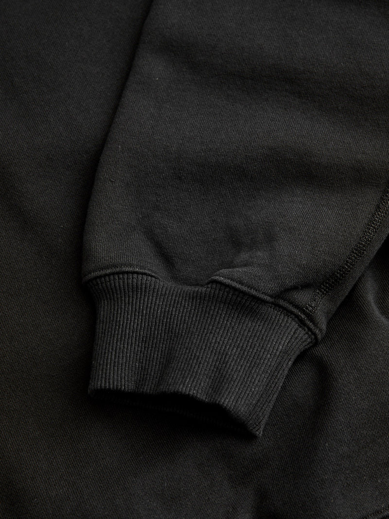 Heavyweight Fleece Relaxed Crewneck in Black