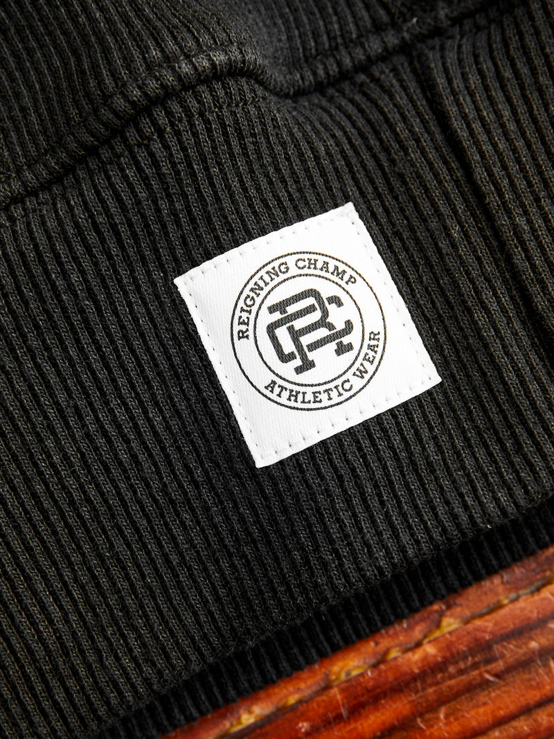Heavyweight Fleece Relaxed Crewneck in Black