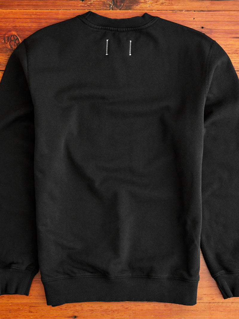 Heavyweight Fleece Relaxed Crewneck in Black