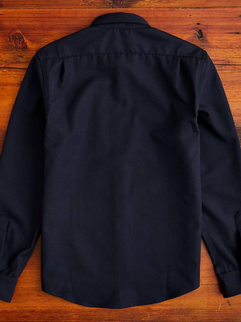 Drover Overshirt in Navy Gabardine