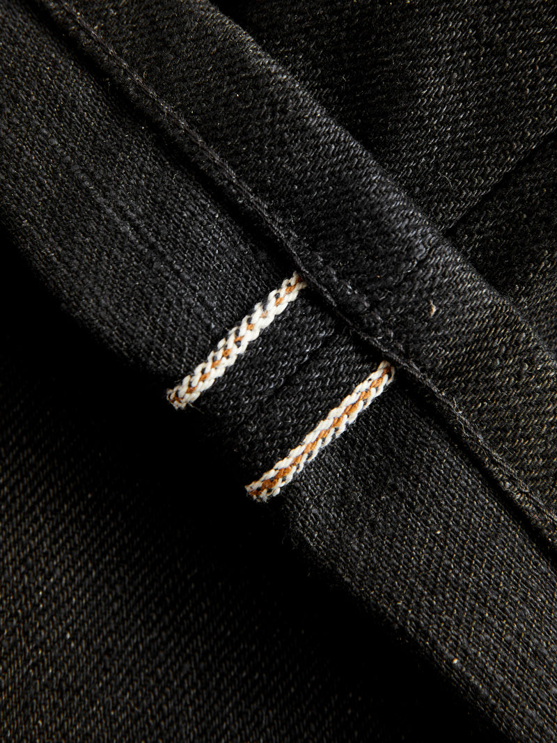 "Portola" 17oz Black Slub Selvedge Denim - Tapered Fit