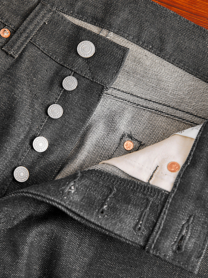 0306-70G 14oz Grey Selvedge Denim - Tight Tapered Fit
