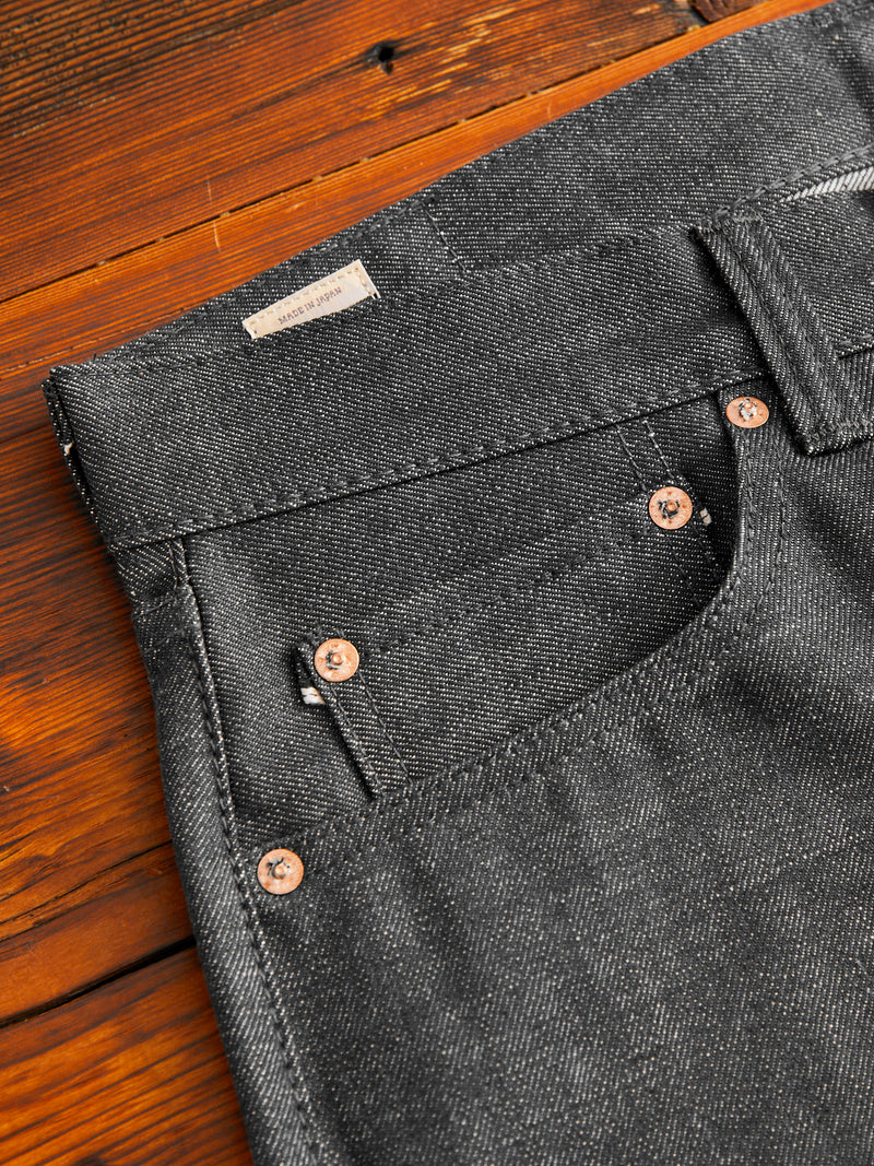 0605-70G 14oz Grey Selvedge Denim - Natural Tapered Fit