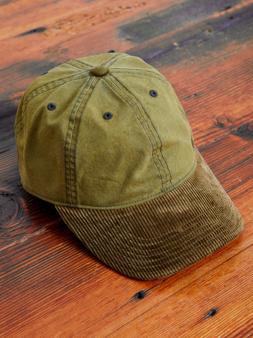Oilcloth Baseball Cap in Explorer Olive