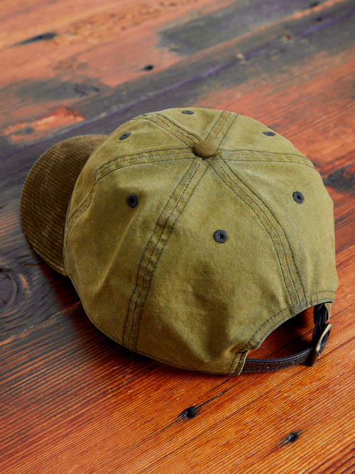 Oilcloth Baseball Cap in Explorer Olive