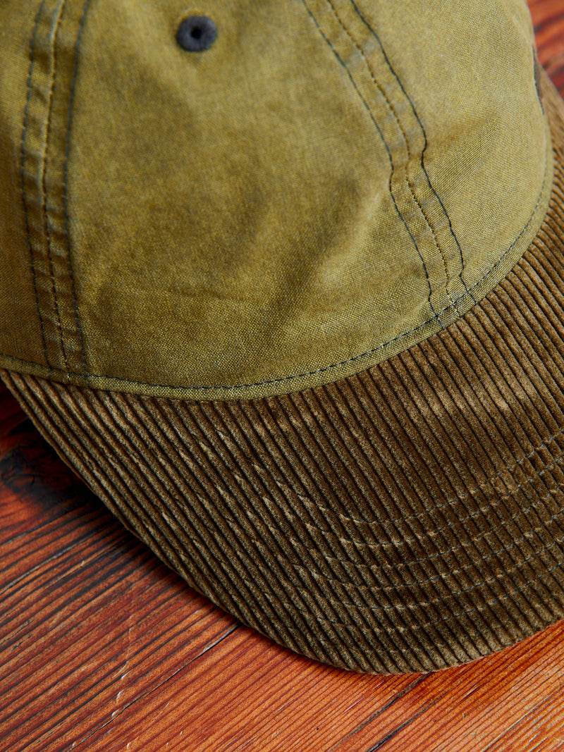 Oilcloth Baseball Cap in Explorer Olive