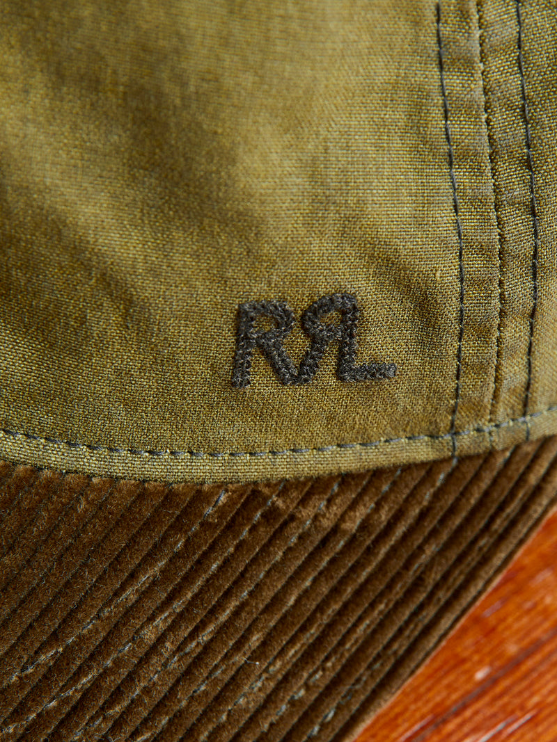 Oilcloth Baseball Cap in Explorer Olive