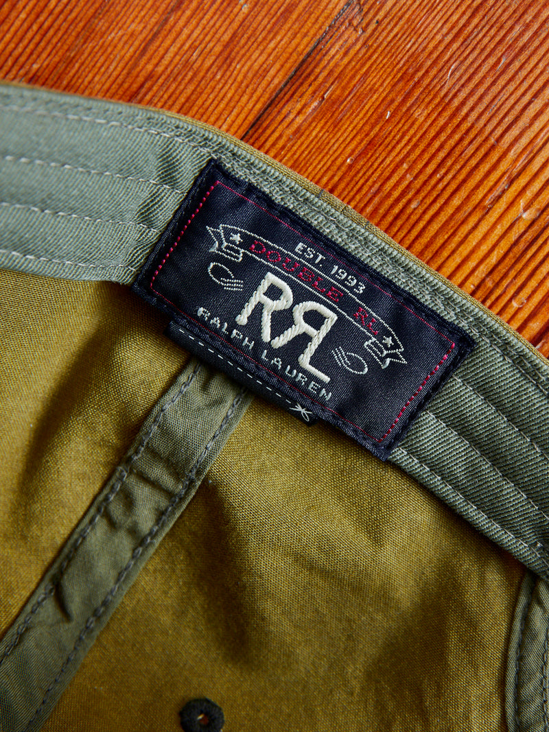 Oilcloth Baseball Cap in Explorer Olive