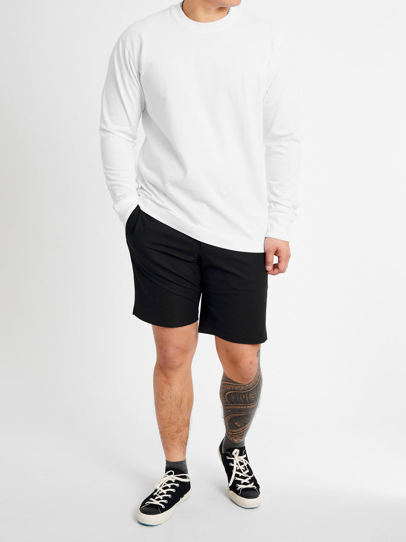 Midweight Jersey Long Sleeve T-Shirt in White